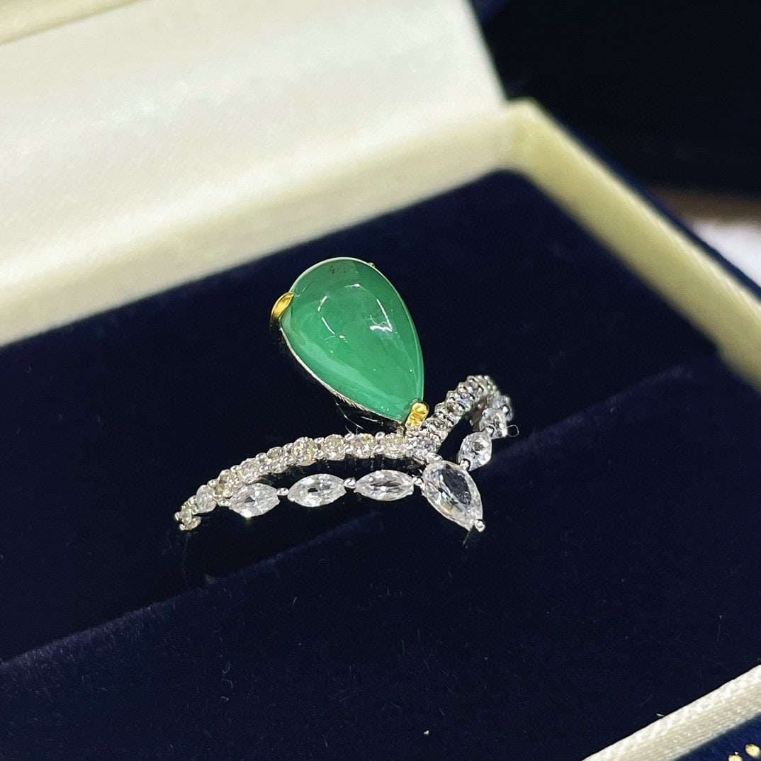14k Gold 2.04 Ctw Natural Emerald & Diamond Ring - 3