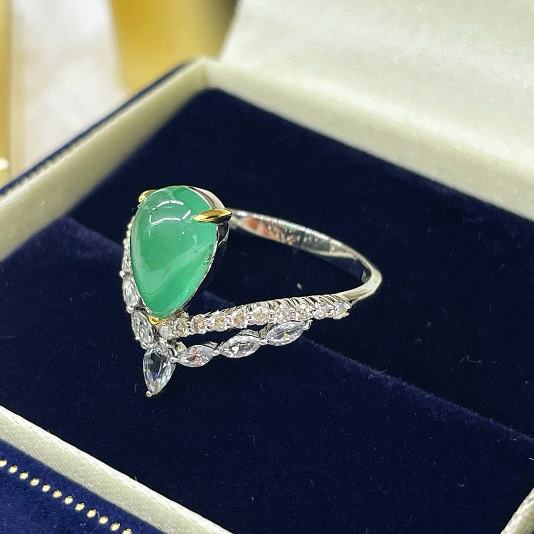 14k Gold 2.04 Ctw Natural Emerald & Diamond Ring - 4