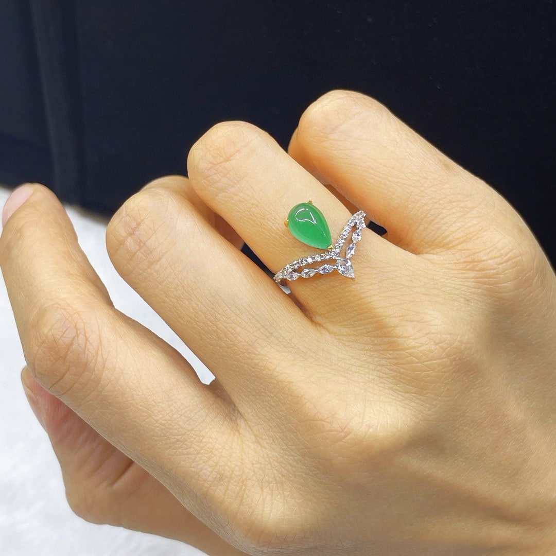 14k Gold 2.04 Ctw Natural Emerald & Diamond Ring - 6
