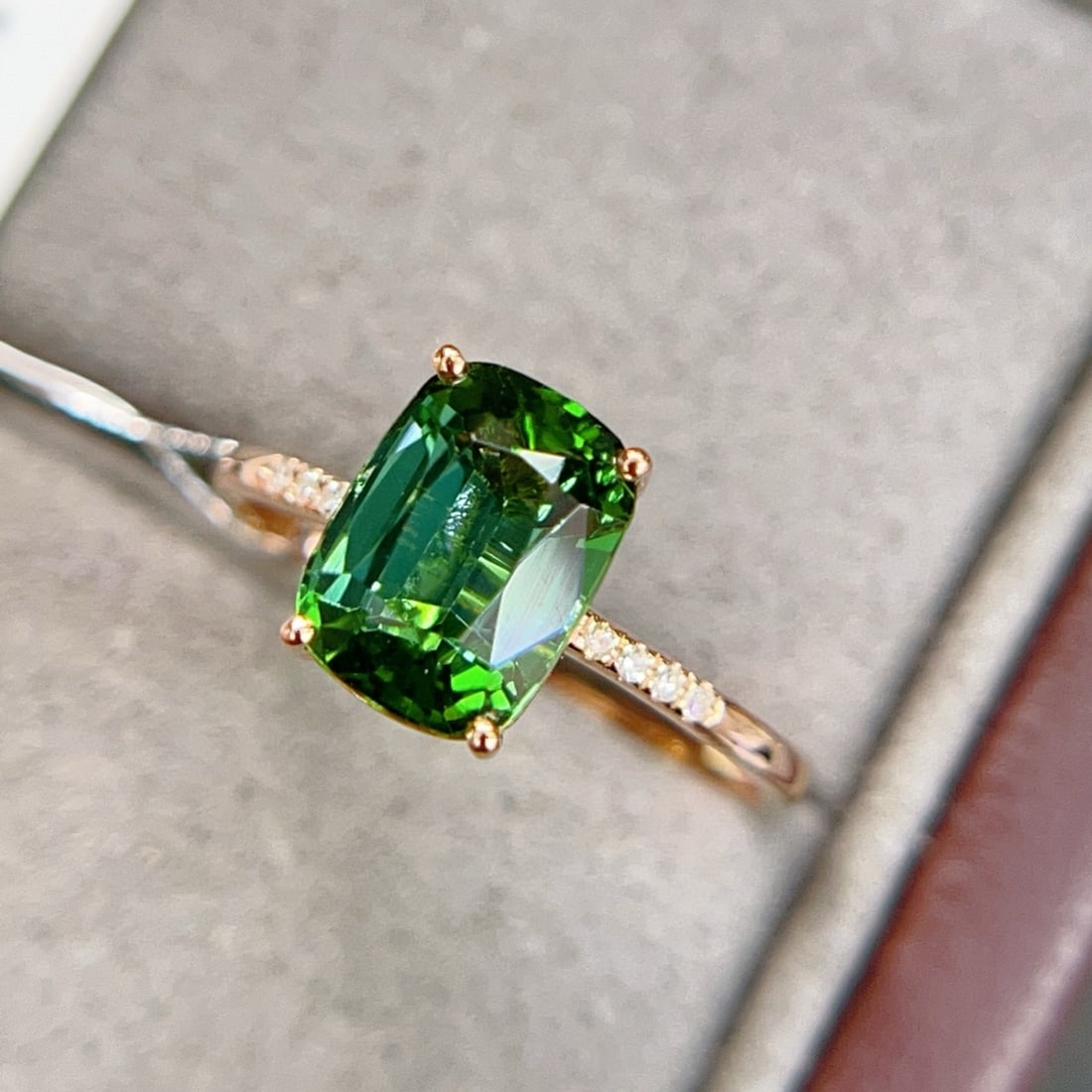 14k Gold 2.54 Ctw Natural Tourmaline & Diamond Ring - 4