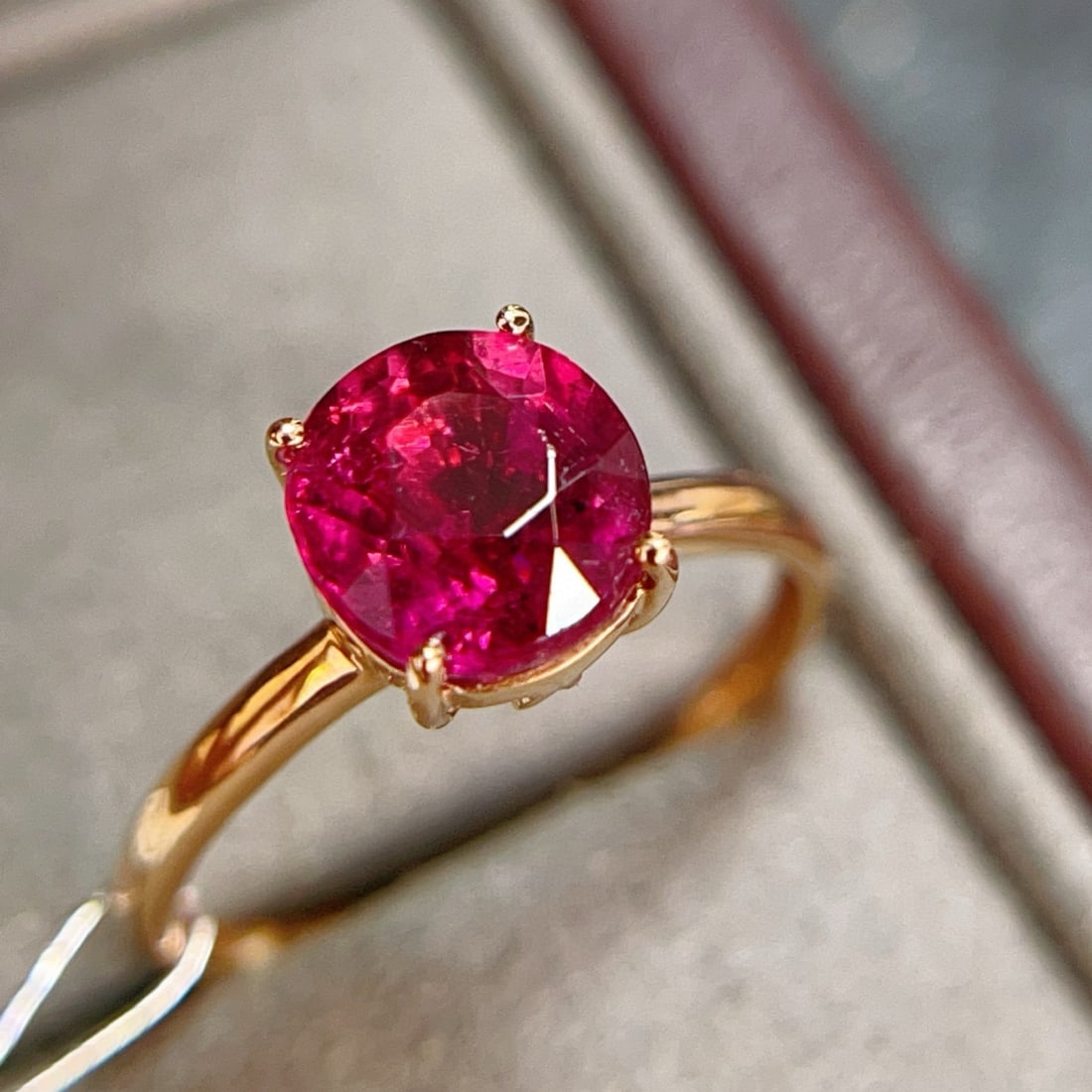 14k Gold 2 Ct Natural Tourmaline Ring - 3