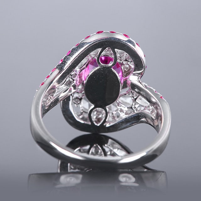 14k Gold 2.63 Ctw Natural Sapphire & Sapphire Ring - 4