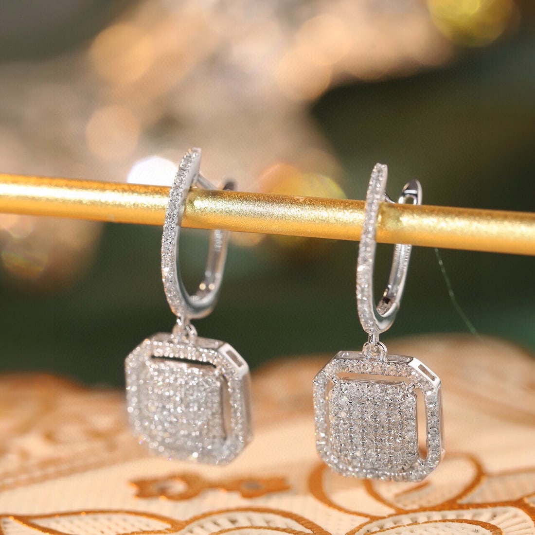 14k Gold 0.5 Ct Natural H Diamond Earrings - 7