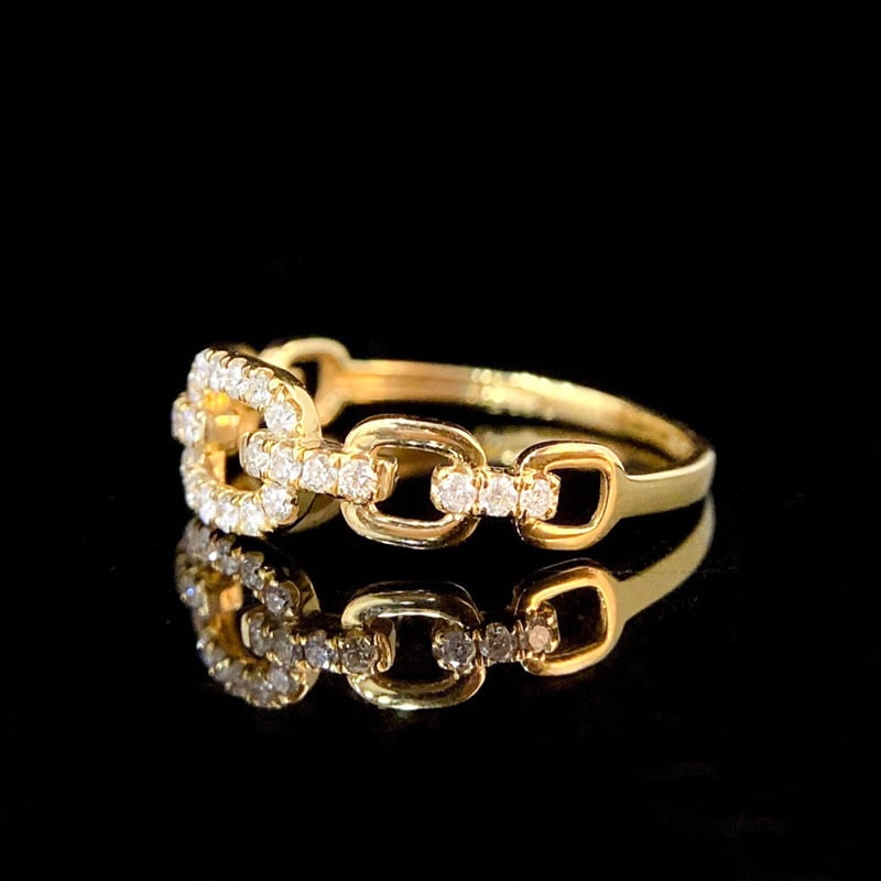 14k Gold 0.2 Ct Natural H Diamond Ring - 2