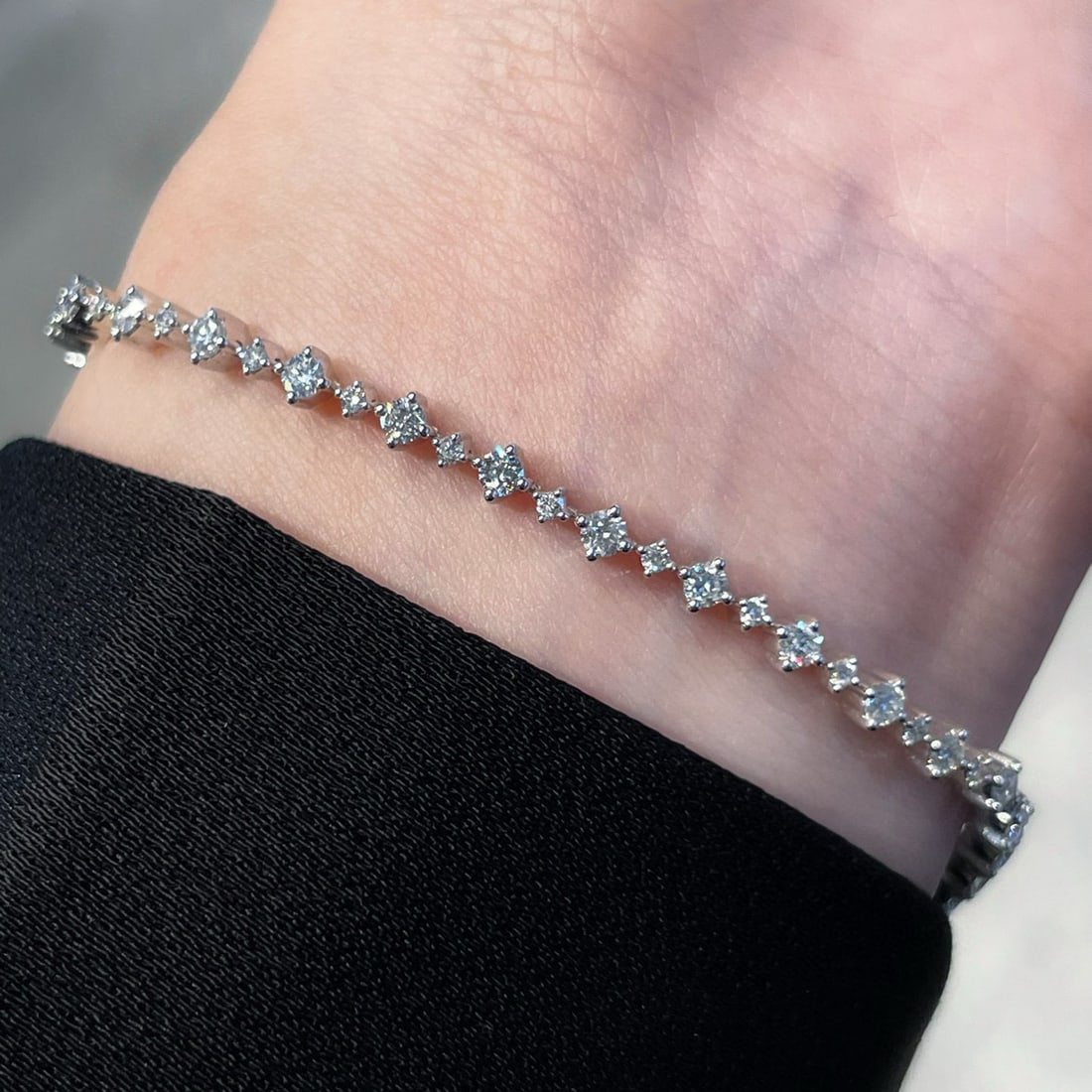 14k Gold 1.4 Ct Natural H Diamond Bracelet - 2