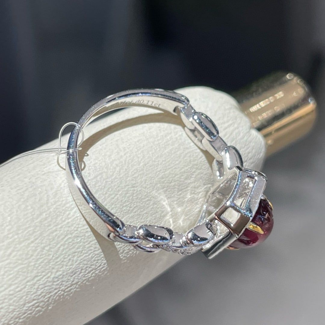 14k Gold 1.01 Ct Natural Tourmaline & Diamond Ring - 5