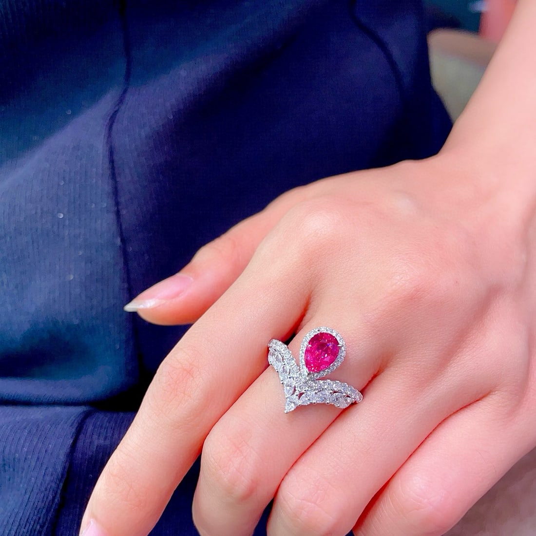 14k Gold 2.01 Ctw Natural Spinel & Diamond Ring - 5