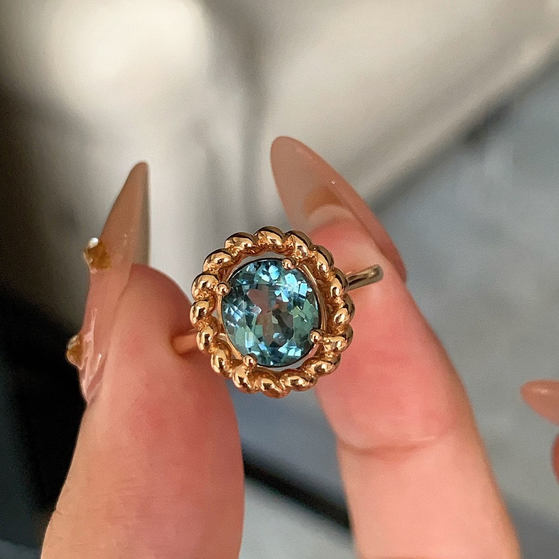 14k Gold 1 Ct Natural Tourmaline Ring - 2