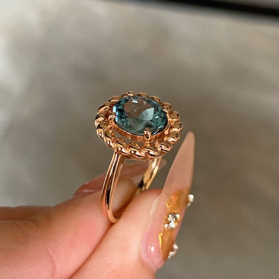 14k Gold 1 Ct Natural Tourmaline Ring - 4