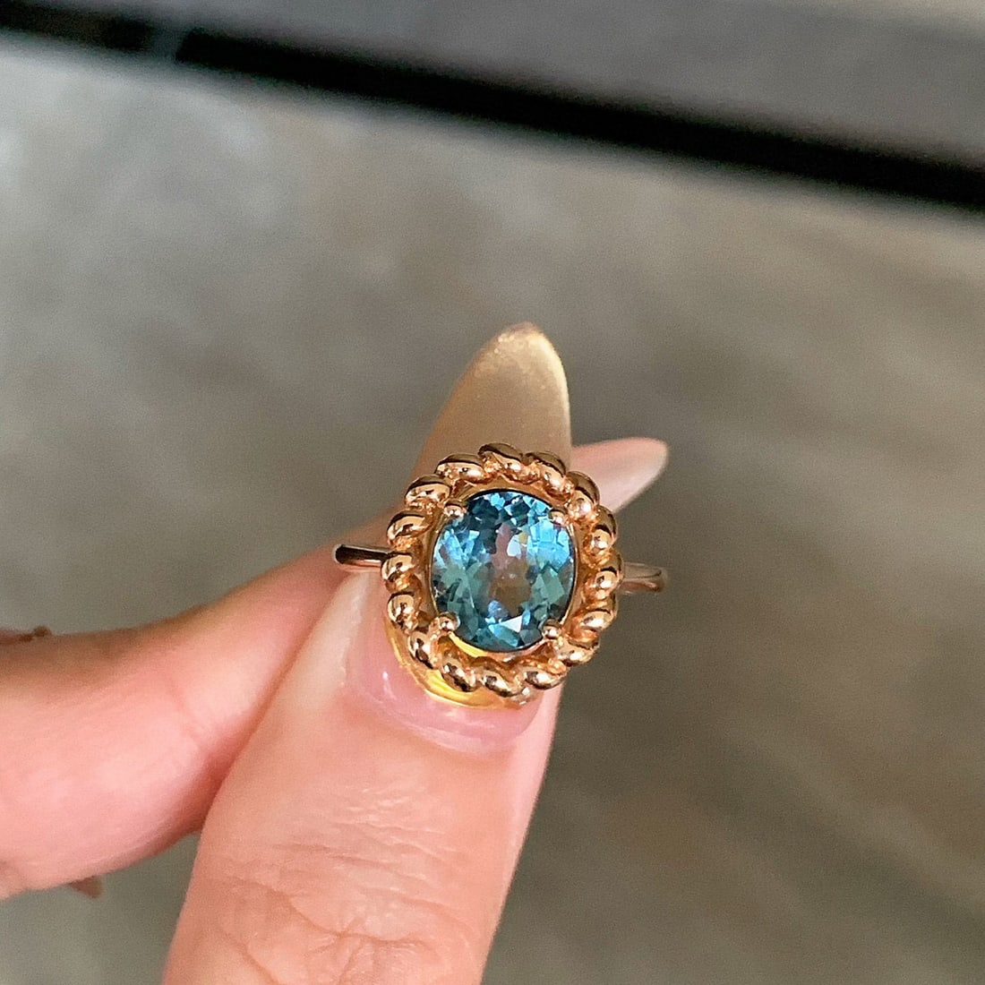 14k Gold 1 Ct Natural Tourmaline Ring - 5