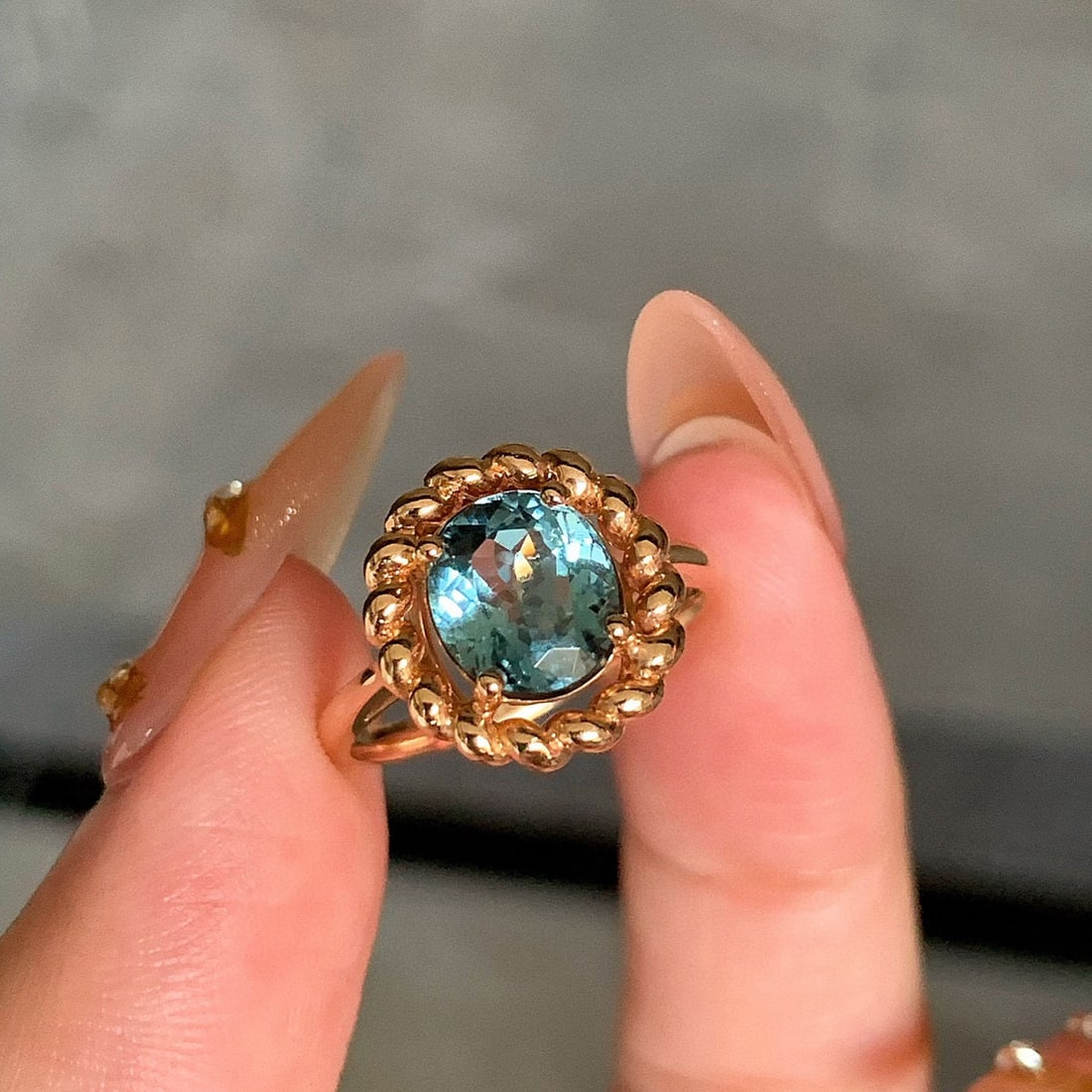 14k Gold 1 Ct Natural Tourmaline Ring - 6