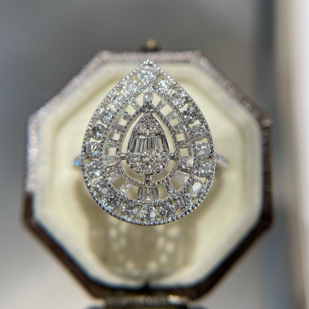14k Gold 0.75 Ct Natural H Diamond Ring: Ref:231072201 // gold content:14k gold // ring size:7. 25us // // main gemstone:diamond // shape:multiple // carat weight:0. 75ct // clarity grade:vs-si // color:h // treatment:natural // High Estimat