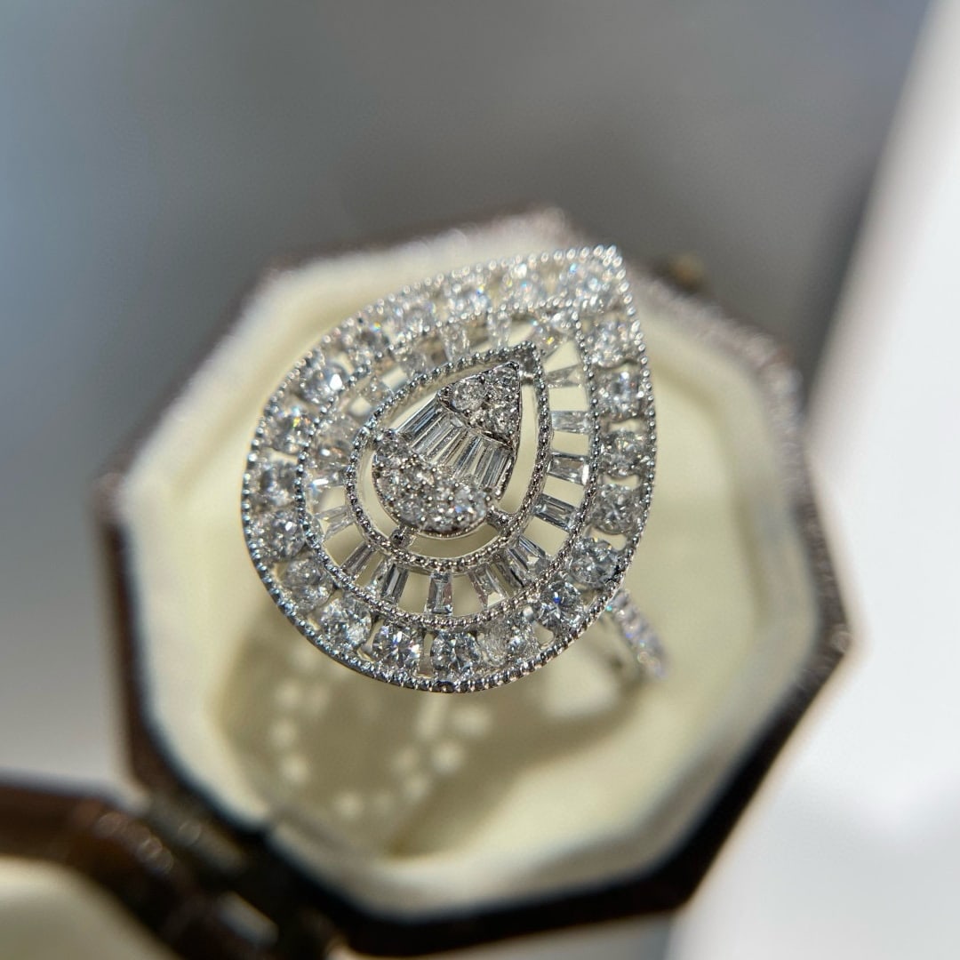 14k Gold 0.75 Ct Natural H Diamond Ring - 2