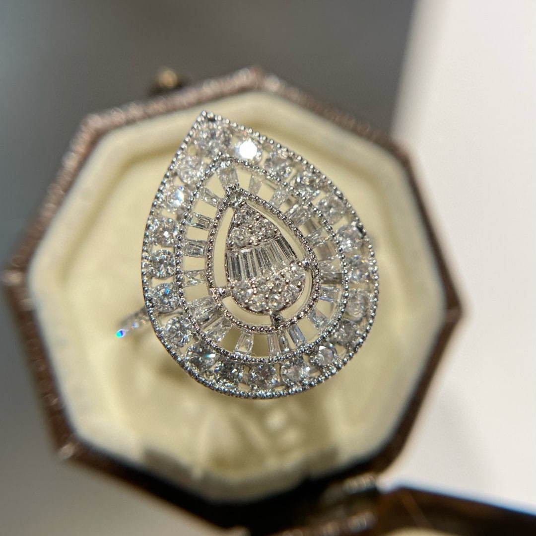 14k Gold 0.75 Ct Natural H Diamond Ring - 3