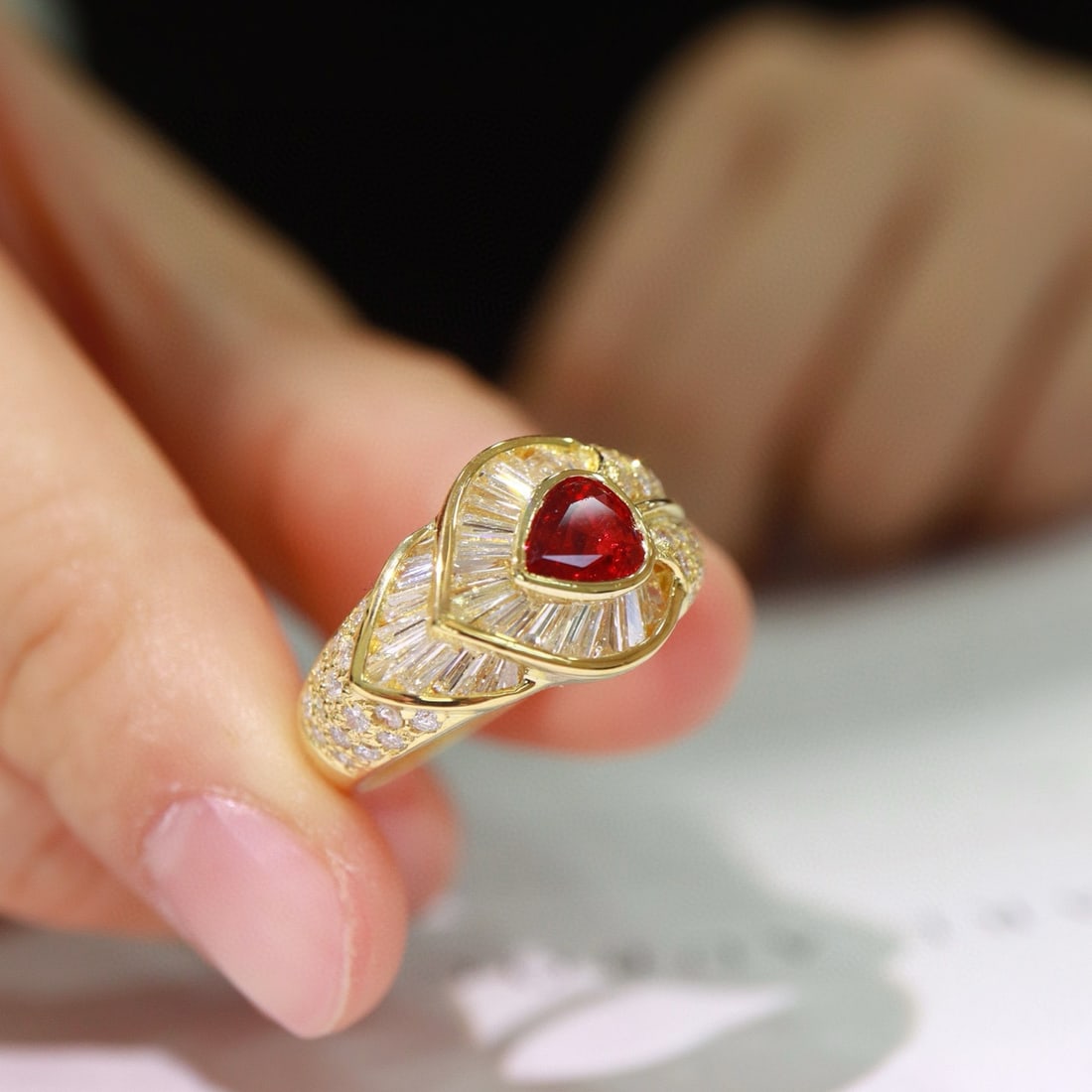 14k Gold 2.01 Ctw Natural Ruby & Diamond Ring - 3