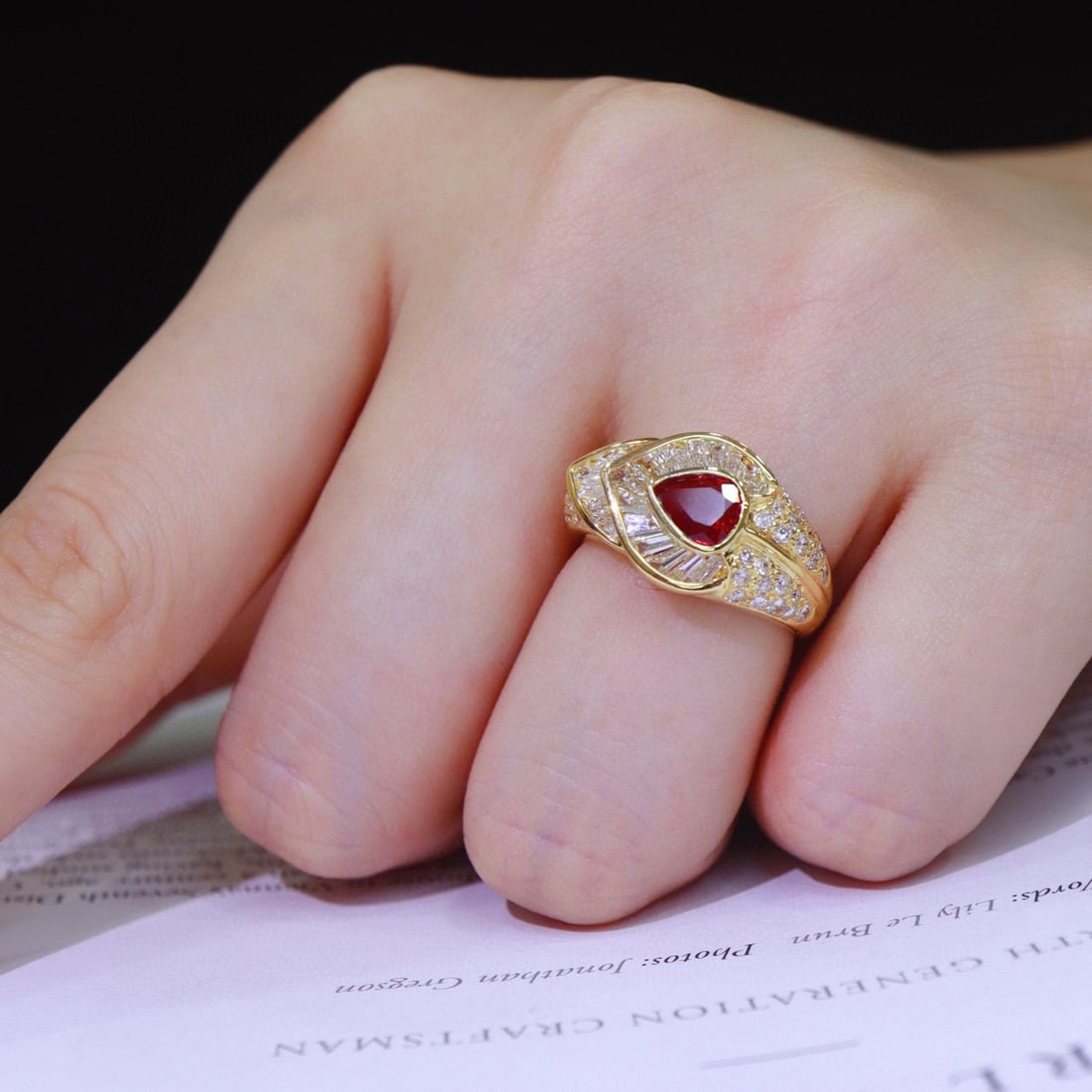 14k Gold 2.01 Ctw Natural Ruby & Diamond Ring - 4