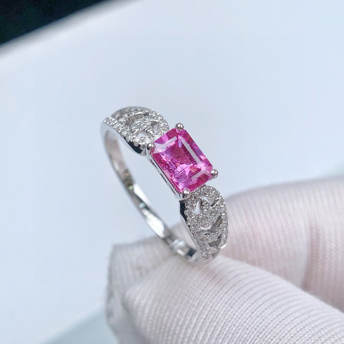 14k Gold 1.04 Ctw Natural Sapphire & Diamond Ring - 6