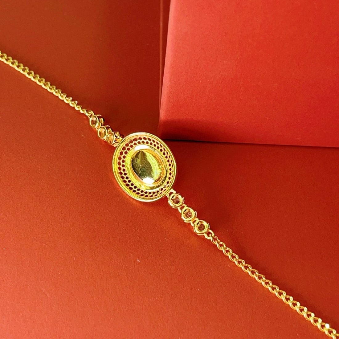 14k Gold 1.15 Ct Natural Emerald & Diamond & Sapphire Bracelet - 2