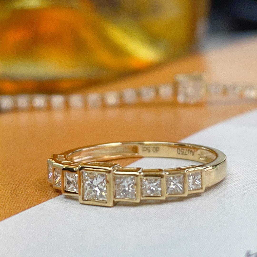 14k Gold 0.50 Ct Natural H Diamond Ring - 2