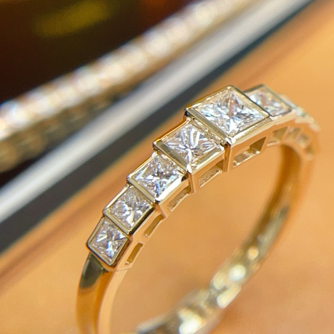 14k Gold 0.50 Ct Natural H Diamond Ring - 5