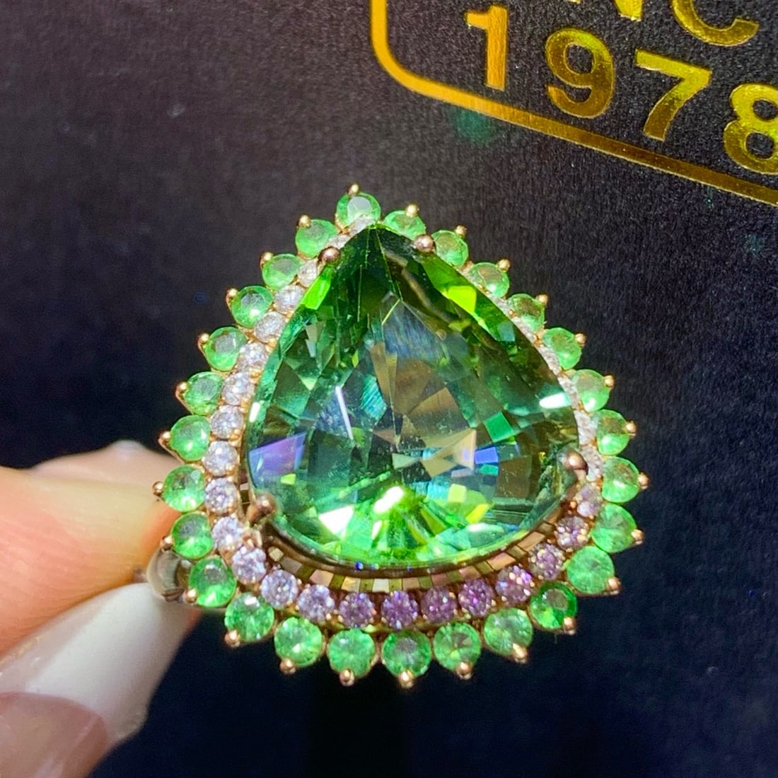 14k Gold 9.0 Ct Natural Tourmaline & Diamond Ring - 5