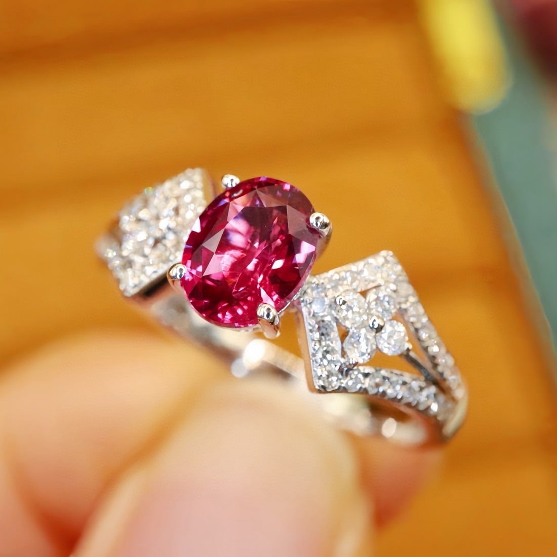 14k Gold 1.29 Ctw Natural Sapphire & Diamond Ring - 2