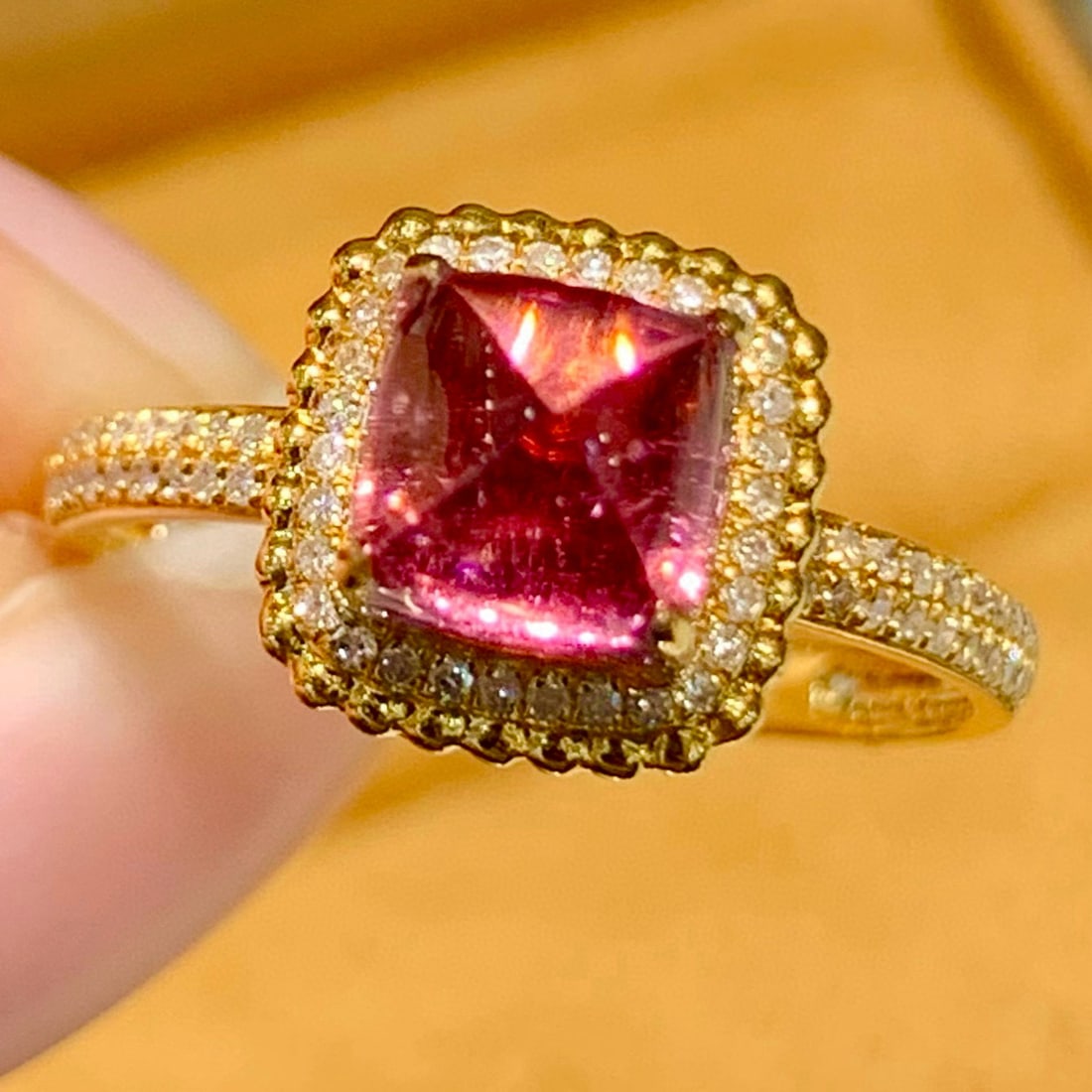 14k Gold 2.15 Ct Natural Tourmaline & Diamond Ring - 2