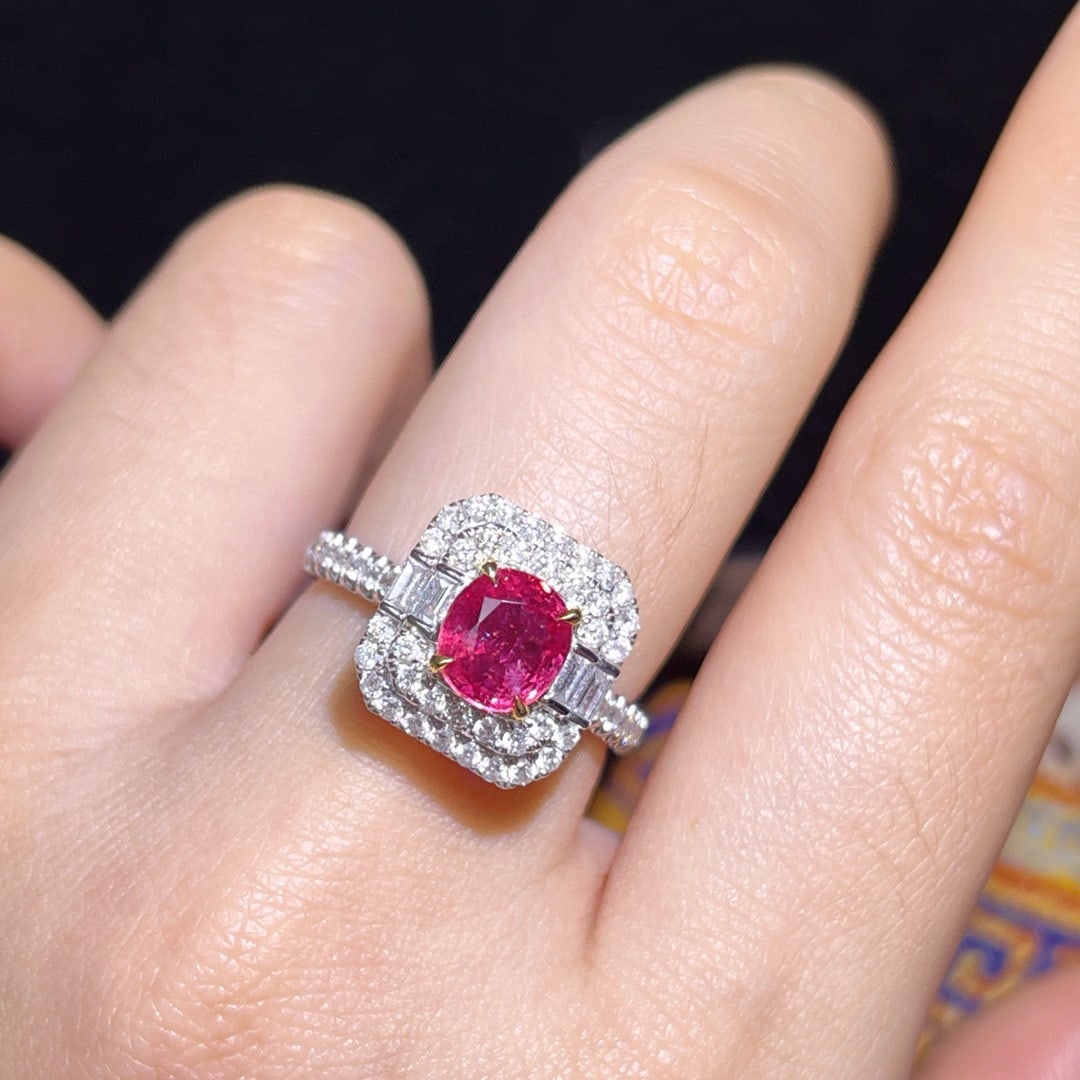 14k Gold 2.11 Ctw Natural Sapphire & Diamond Ring/pendant( Without Chain ): Ref:231073102 // gold content:14k gold // ring size:7. 25us // // main gemstone:sapphire // shape:oval // carat weight:1. 43ct // color:pink // treatment:natural // // adjacent gemstone 2 : diamond
