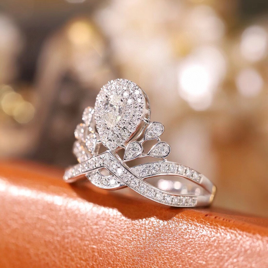 14k Gold 0.60 Ctw Natural H Diamond Ring - 2