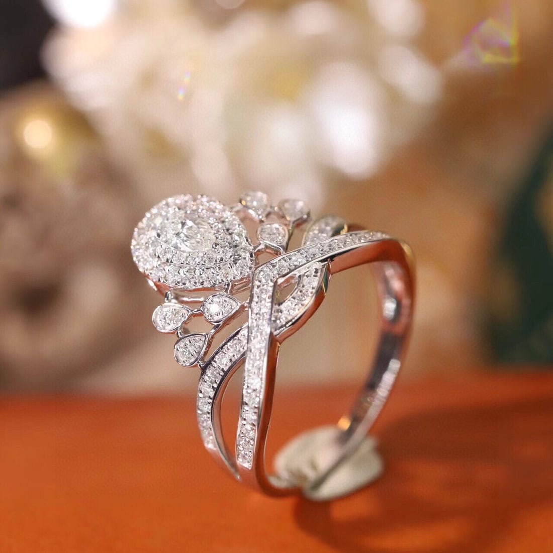 14k Gold 0.60 Ctw Natural H Diamond Ring - 3