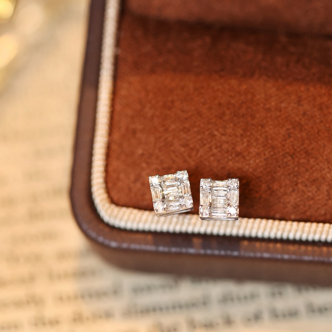 14k Gold 0.35 Ct Natural H Diamond Earrings - 2