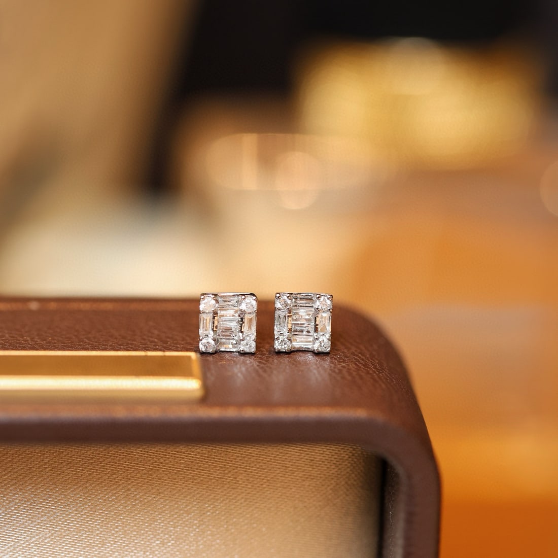 14k Gold 0.35 Ct Natural H Diamond Earrings - 4