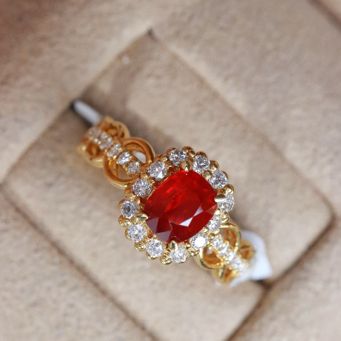 14k Gold 1.01 Ct Natural Ruby & Diamond Ring - 6