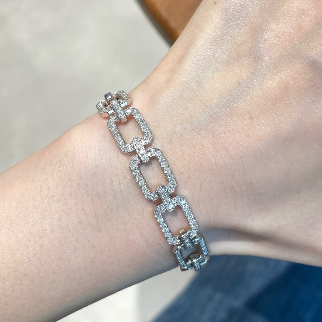 14k Gold 2.72 Ct Natural H Diamond Bracelet: Ref:231074182 // gold content:14k gold // main gemstone:diamond // shape:round // carat weight:2. 72ct // clarity grade:vs-si // color:h // treatment:natural // cut grade:g //