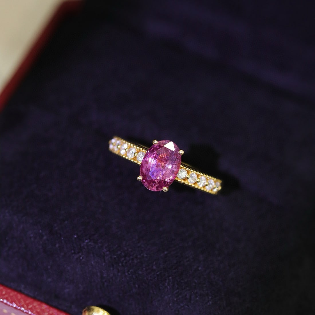 14k Gold 1.65 Ctw Natural Sapphire & Diamond Ring - 3