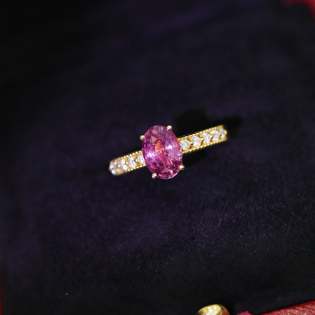 14k Gold 1.65 Ctw Natural Sapphire & Diamond Ring - 4