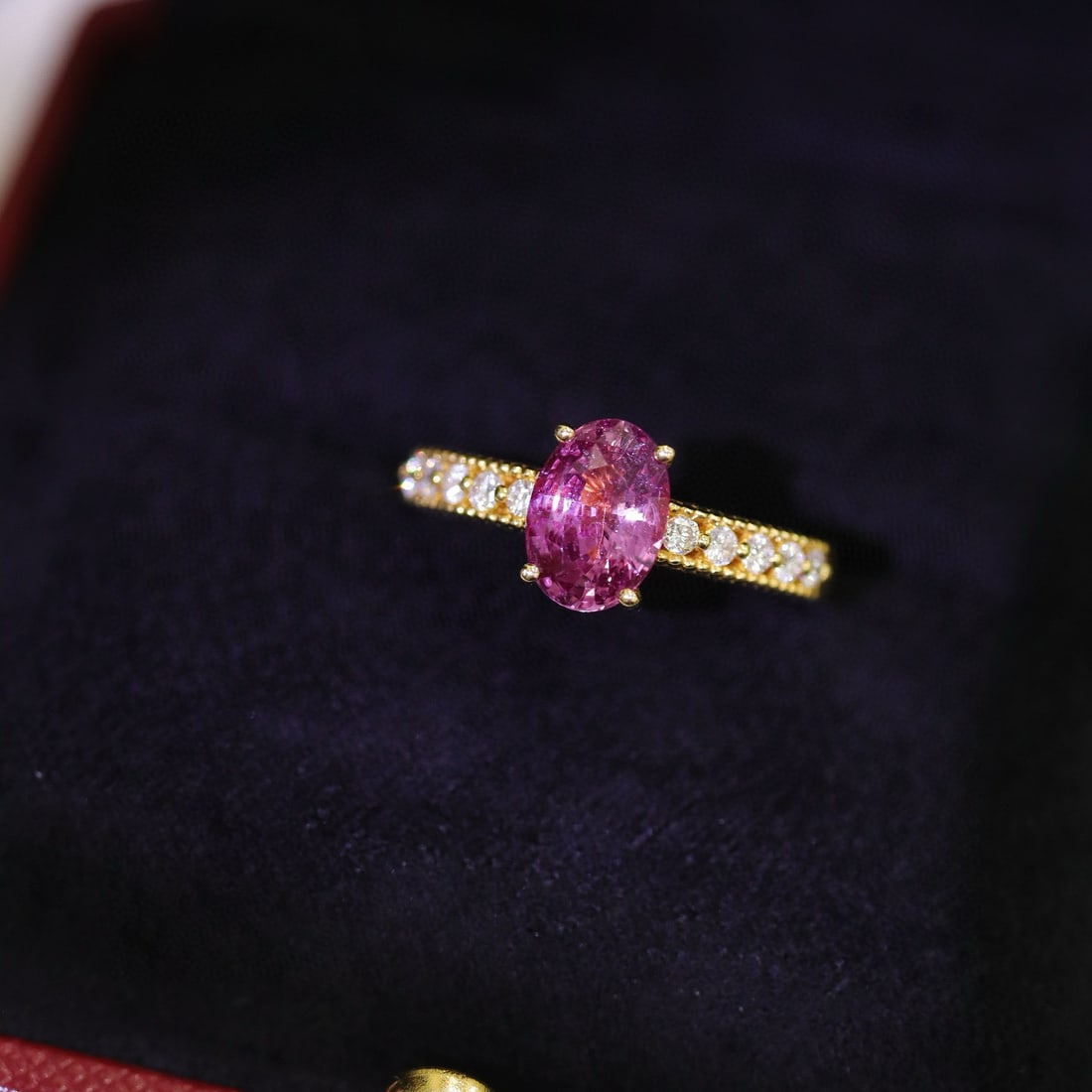 14k Gold 1.65 Ctw Natural Sapphire & Diamond Ring - 6