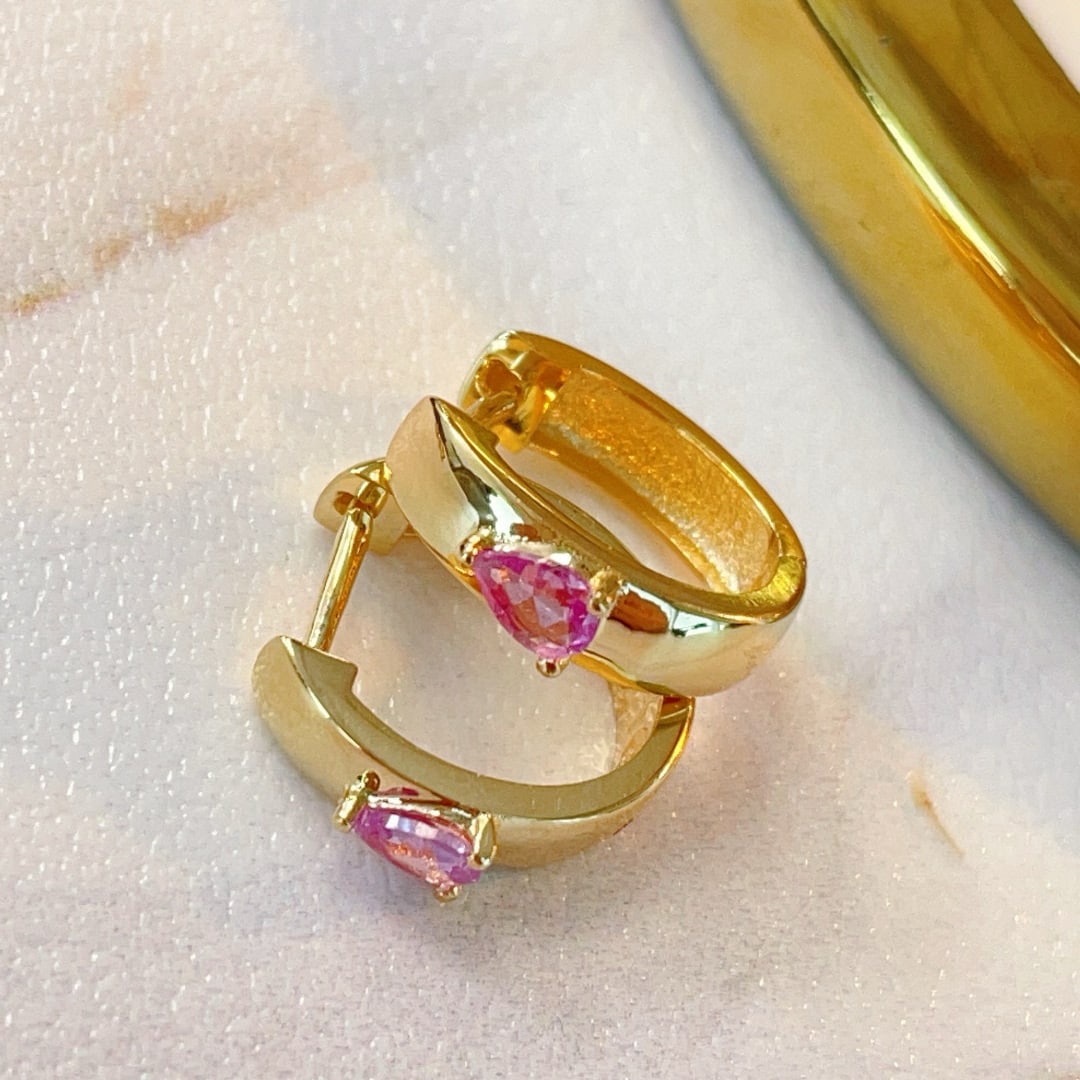 14k Gold 0.36 Ct Natural Sapphire Earrings - 3