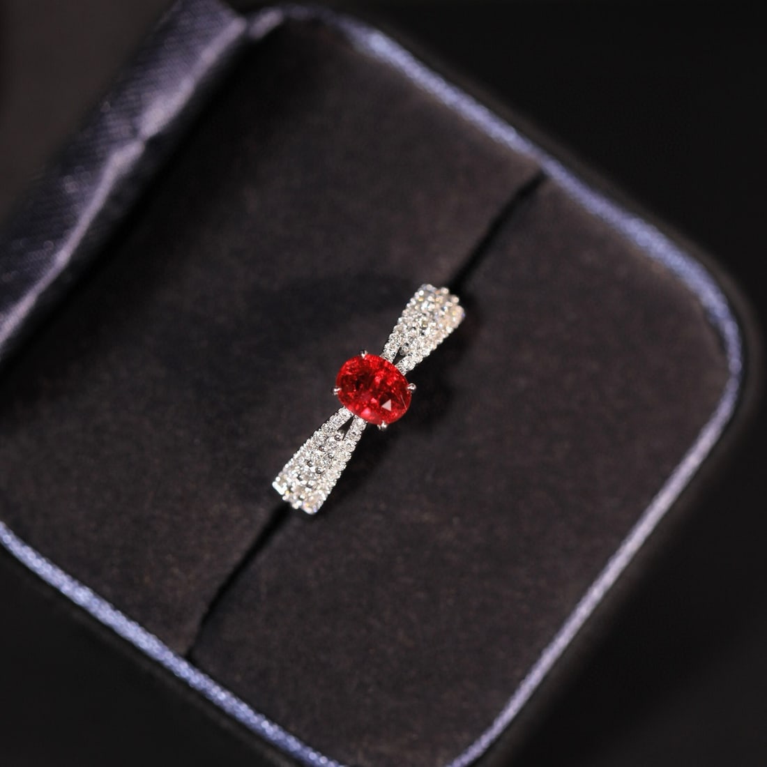 14k Gold 0.55 Ct Natural Ruby & Diamond Ring - 2