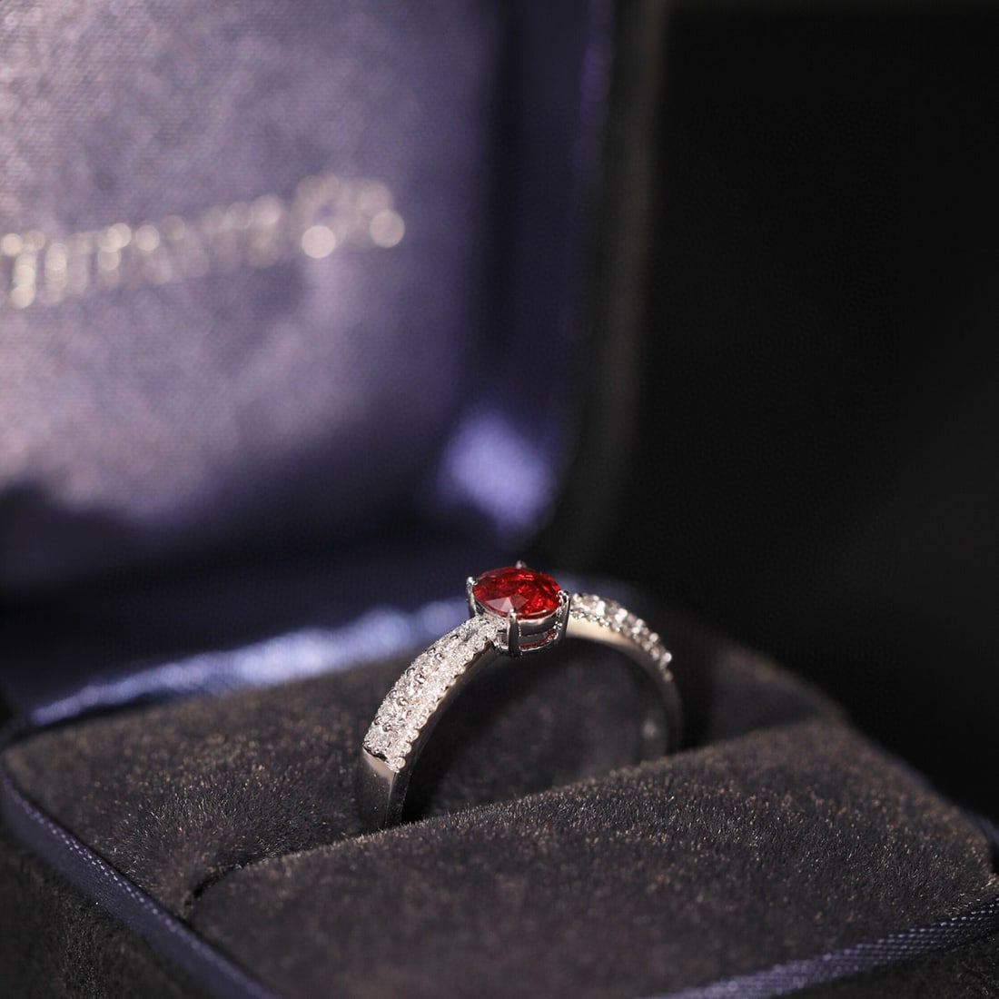 14k Gold 0.55 Ct Natural Ruby & Diamond Ring - 8