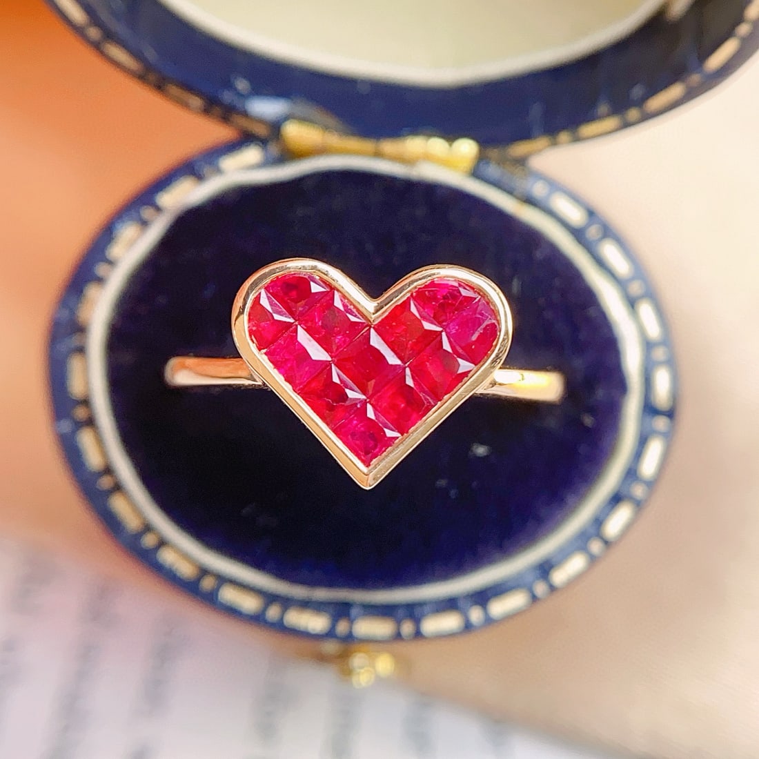14k Gold 1.30 Ct Natural Ruby Ring: Ref:231074298 // gold content:14k gold // ring size:7. 25us // // main gemstone:ruby // shape:princess // carat weight:1. 30ct // color:red // treatment:natural //