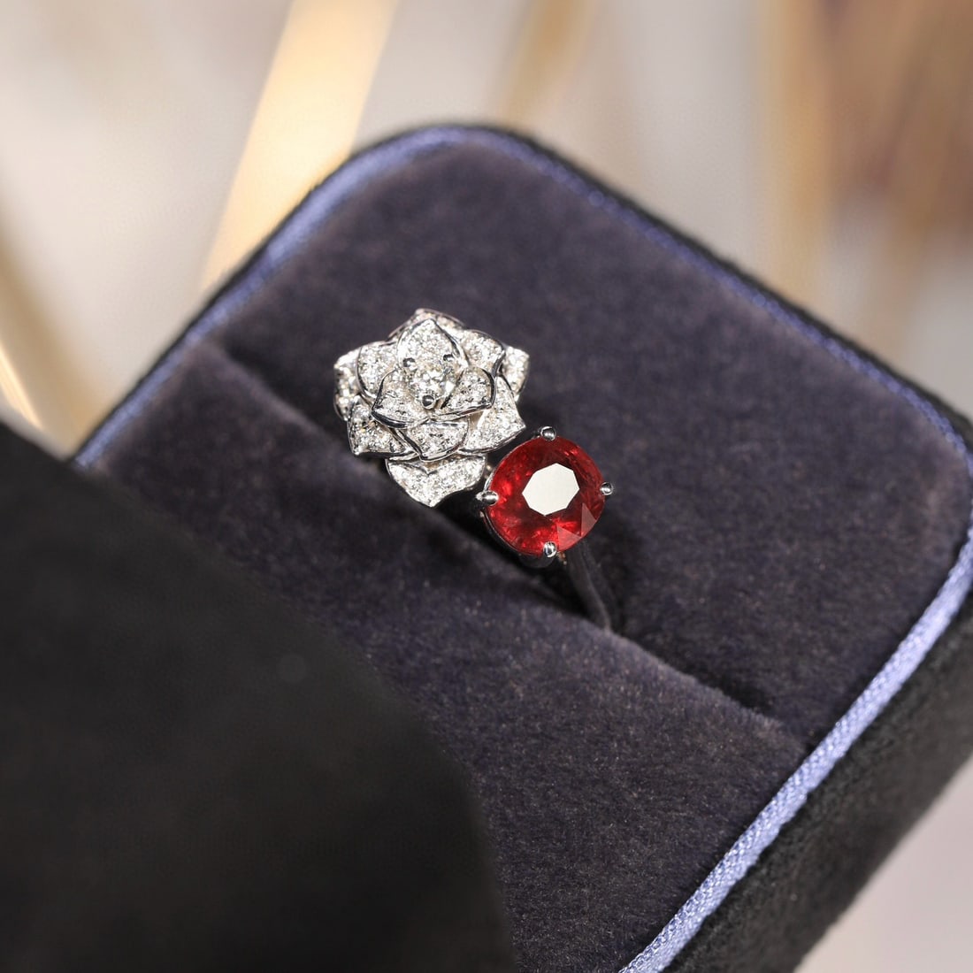 14k Gold 1.85 Ct Natural Ruby & Diamond Ring - 2