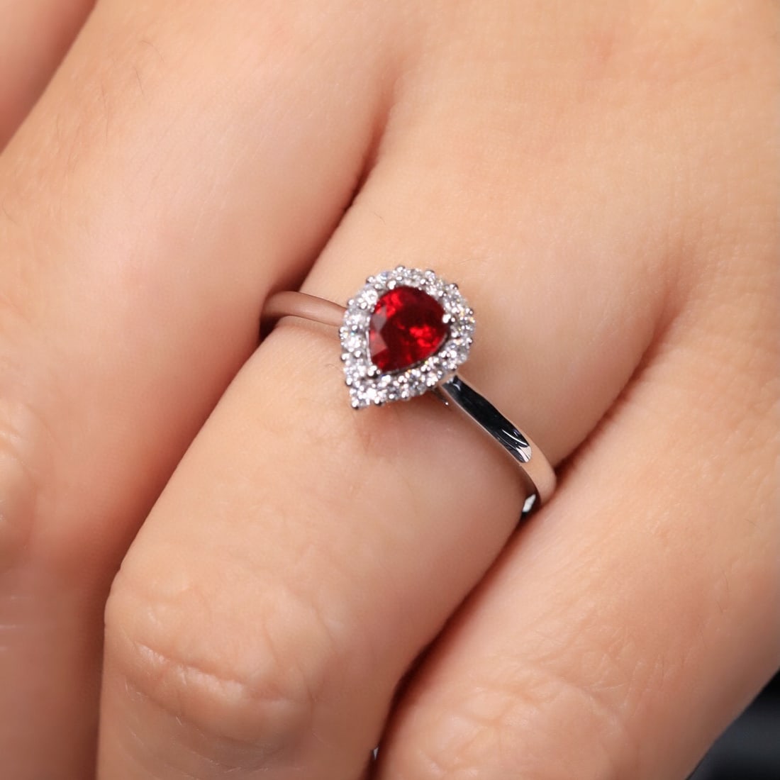 14k Gold 0.89 Ct Natural Ruby & Diamond Ring - 2