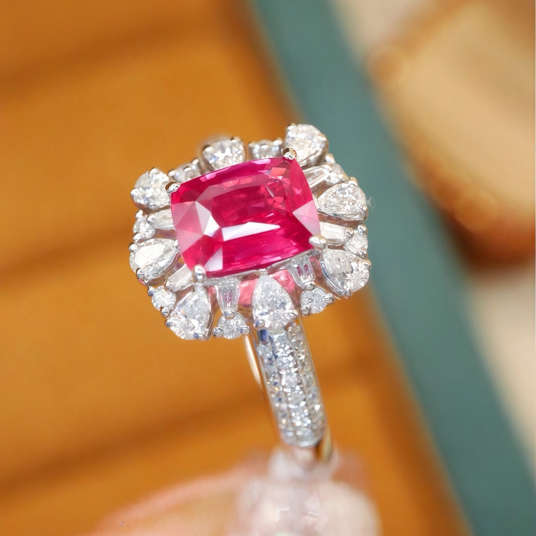 14k Gold 1.49 Ctw Natural Ruby & Diamond Ring - 2