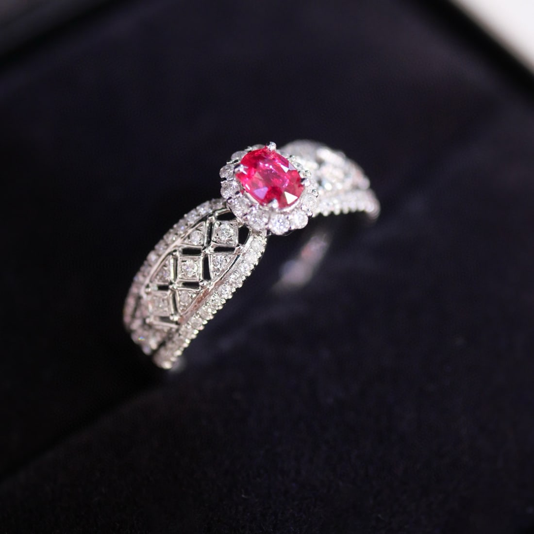 14k Gold 0.30 Ct Natural Ruby & Diamond Ring - 2