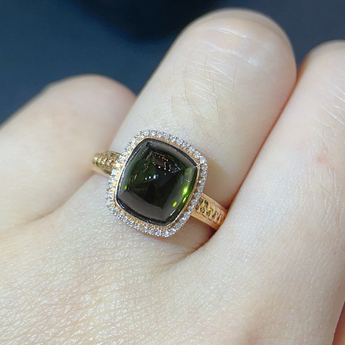 14k Gold 5.71 Ctw Natural Tourmaline & Diamond Ring - 6