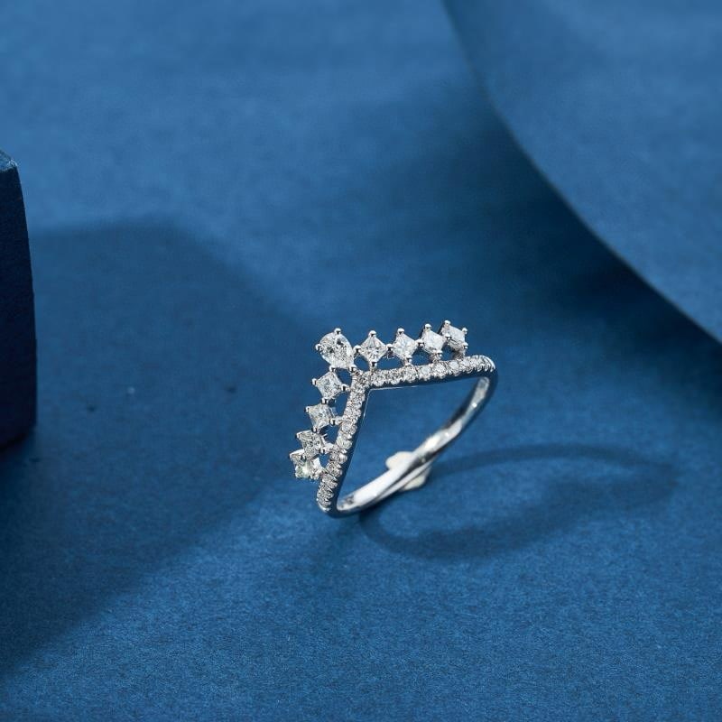 14k Gold 0.53 Ctw Natural H Diamond Ring: Ref:231076050 // gold content:14k gold // ring size:7. 25us // // main gemstone:diamond // shape:multiple // carat weight:0. 39ct // clarity grade:vs-si // color:h // treatment:natural // // adjacent