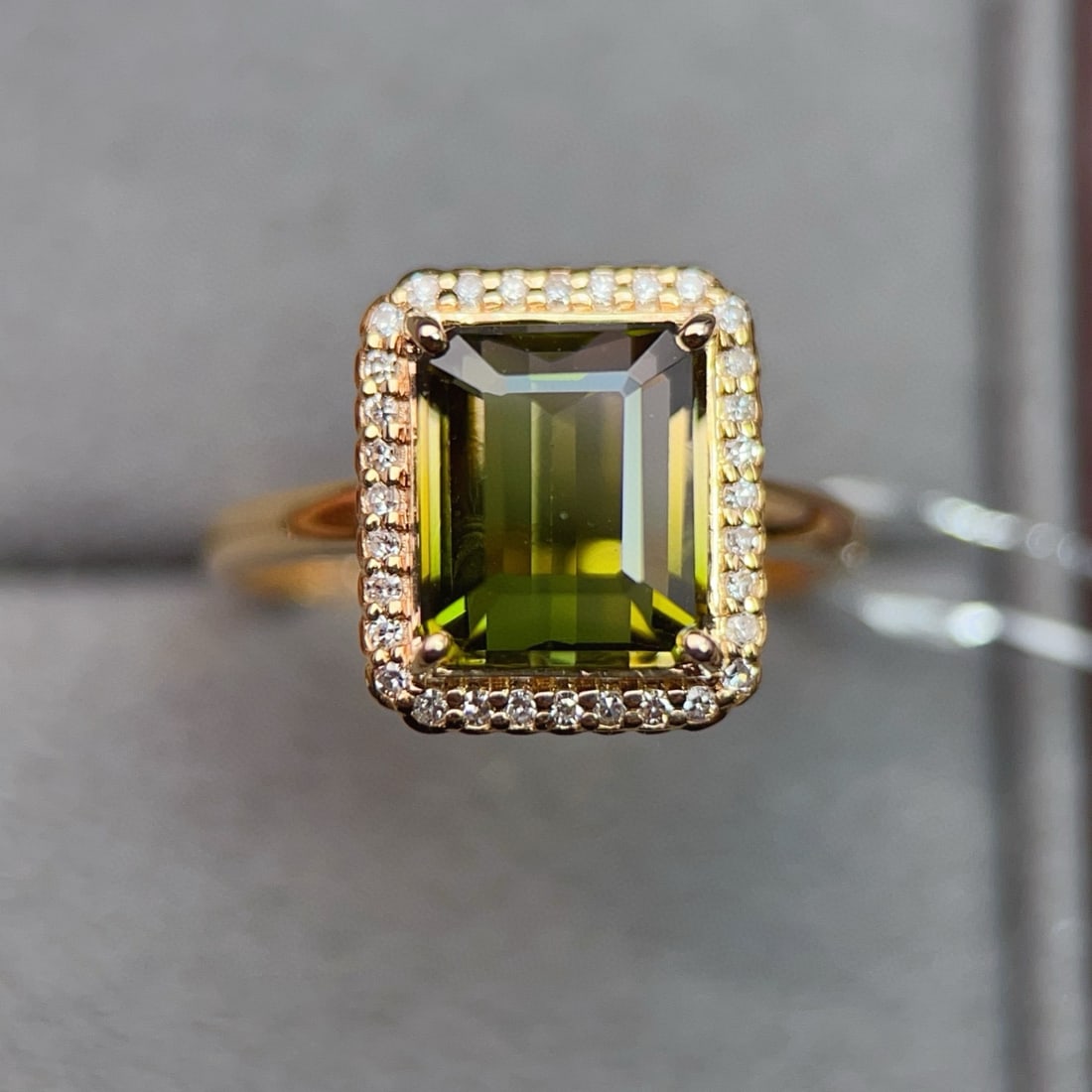 14k Gold 4.86 Ctw Natural Tourmaline & Diamond Ring - 2