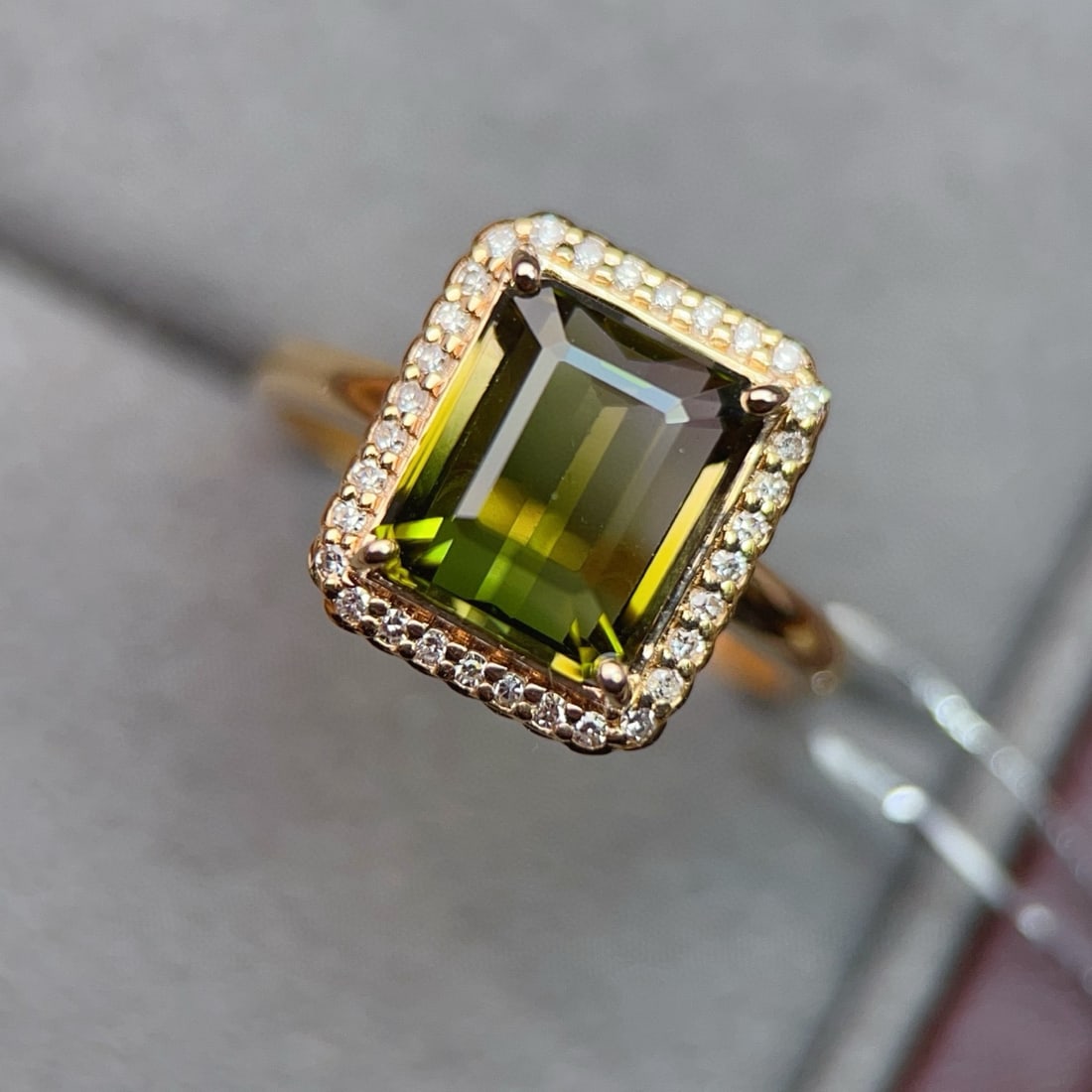 14k Gold 4.86 Ctw Natural Tourmaline & Diamond Ring - 3