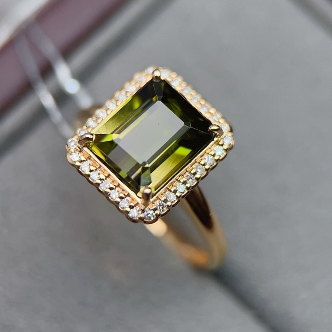 14k Gold 4.86 Ctw Natural Tourmaline & Diamond Ring - 4